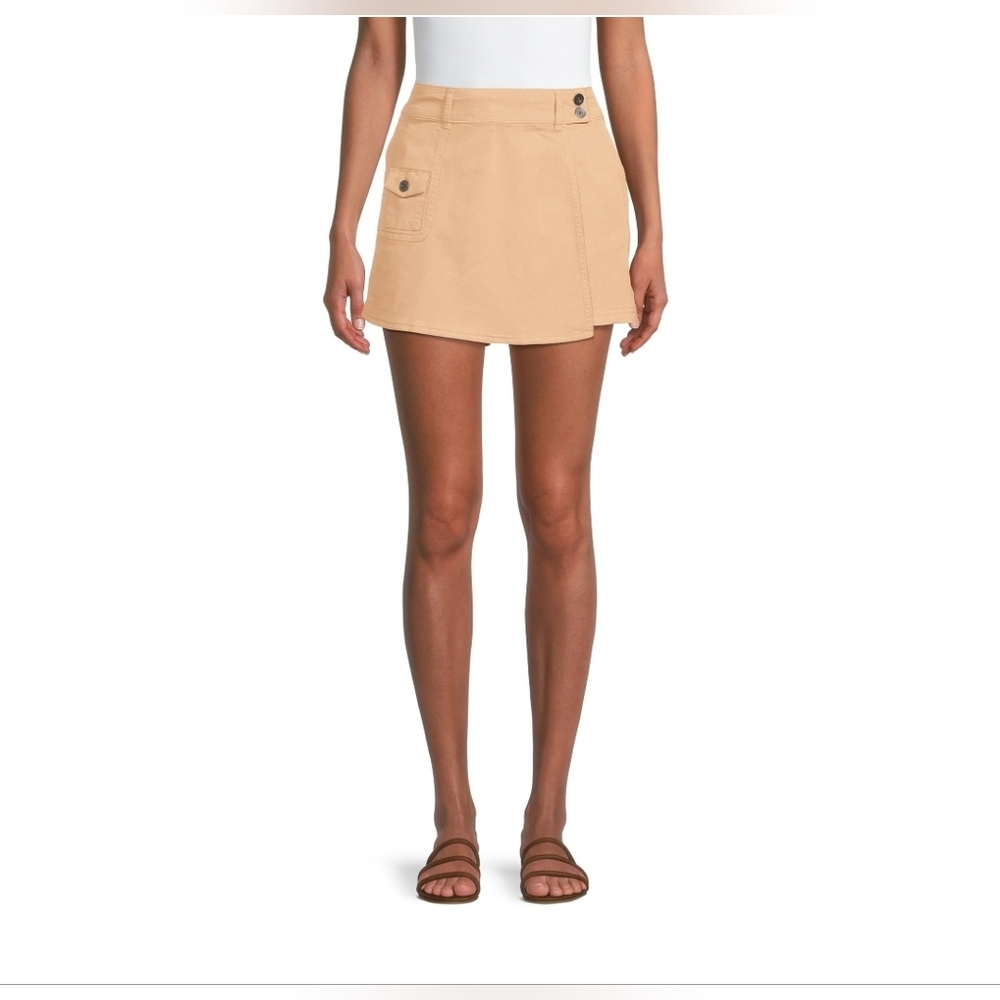 NWT Time And Tru Women's Utility Skort Size 16 Beige - Picture 2 of 13